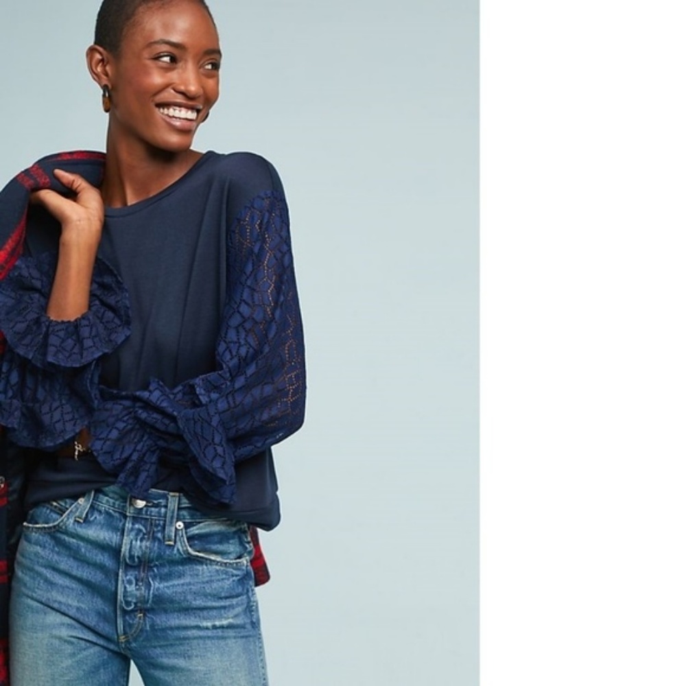 NWT NEW Anthropologie Tariro Pullover XS new with tag blue color - Picture 1 of 8